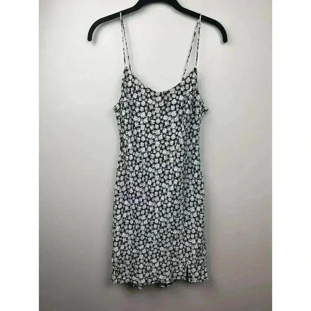 ASOS Black Daisy Scoop Back Mini Dress - size 6T